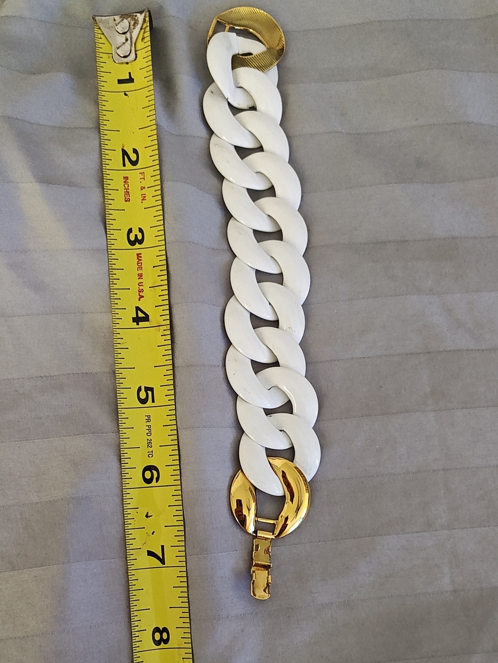 White and Gold Men’s Chain Bracelet - Fashion Accessory